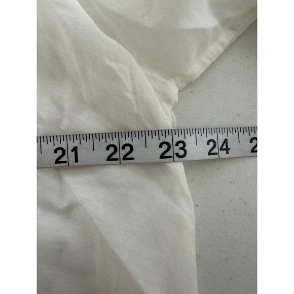 Pomandere Womens Long Sleeve Cotton Silk Top Size 42 Minimalist Lagenlook White - Picture 11 of 16